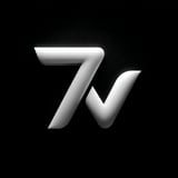 Silver metallic checkmark and number 7 symbol